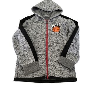 2 For $5 Sale Victory League Boys  Gray Knit Basketball Hoodie Sweater Size  5|6